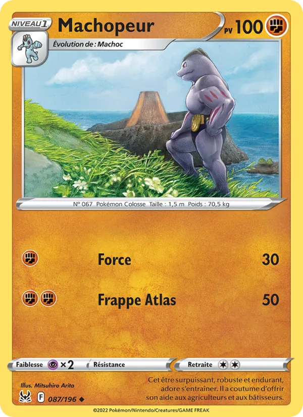 Carte Pokémon Machopeur 087/196 de l'extension Origine Perdue