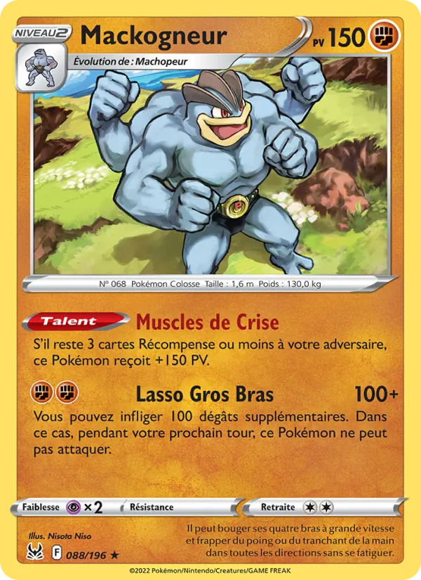 Carte Pokémon Mackogneur 088/196 de l'extension Origine Perdue