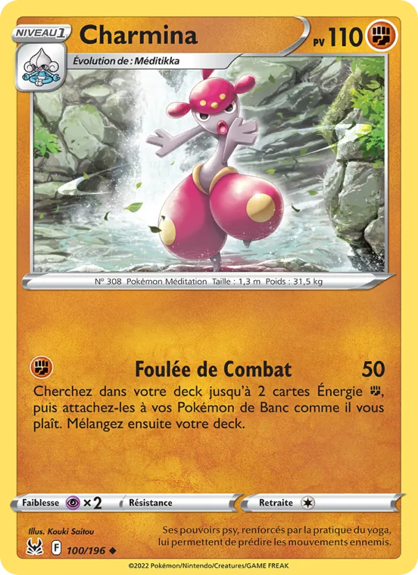 Carte Pokémon Charmina 100/196 de l'extension Origine Perdue