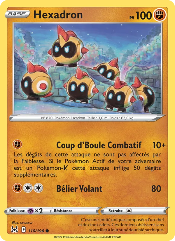 Carte Pokémon Hexadron 110/196 de l'extension Origine Perdue
