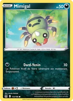 Carte Pokémon Mimigal 112