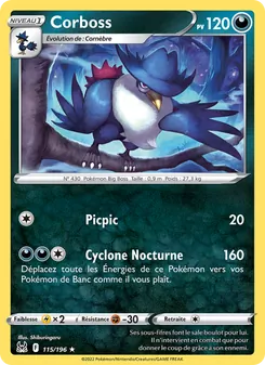 Carte Pokémon Corboss 115