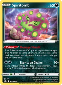 Carte Pokémon Spiritomb 117