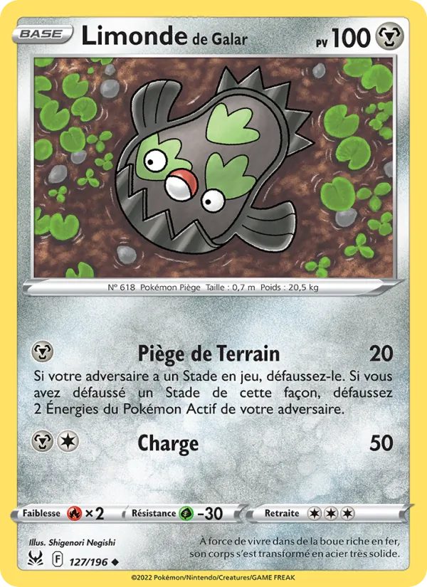 Carte Pokémon Limonde de Galar 127/196 de l'extension Origine Perdue