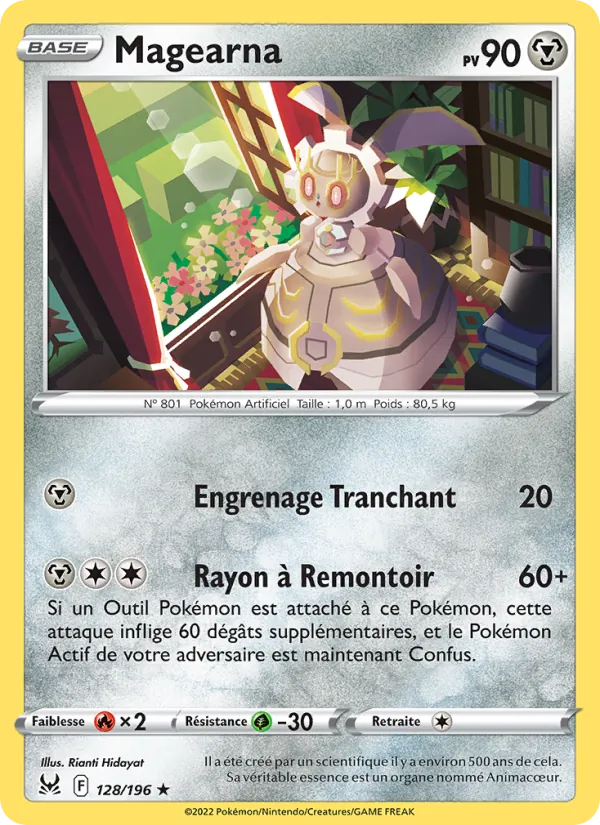 Carte Pokémon Magearna 128/196 de l'extension Origine Perdue