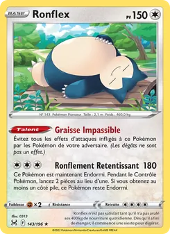 Carte Pokémon Ronflex 143