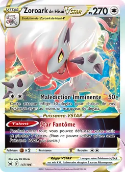 Carte Pokémon Zoroark de Hisui VSTAR 147