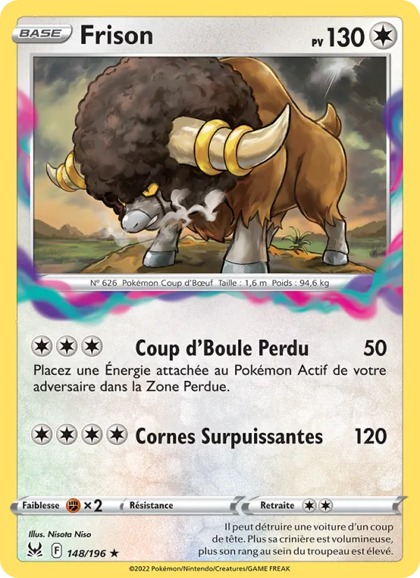 Carte Pokémon Frison 148/196 de l'extension Origine Perdue