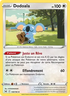 Carte Pokémon Dodoala 149