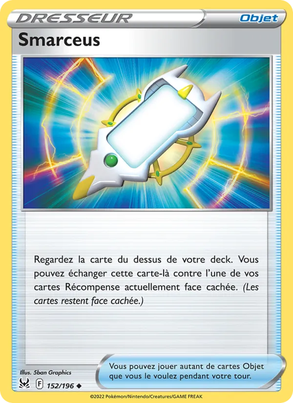 Carte Pokémon Smarceus 152/196 de l'extension Origine Perdue