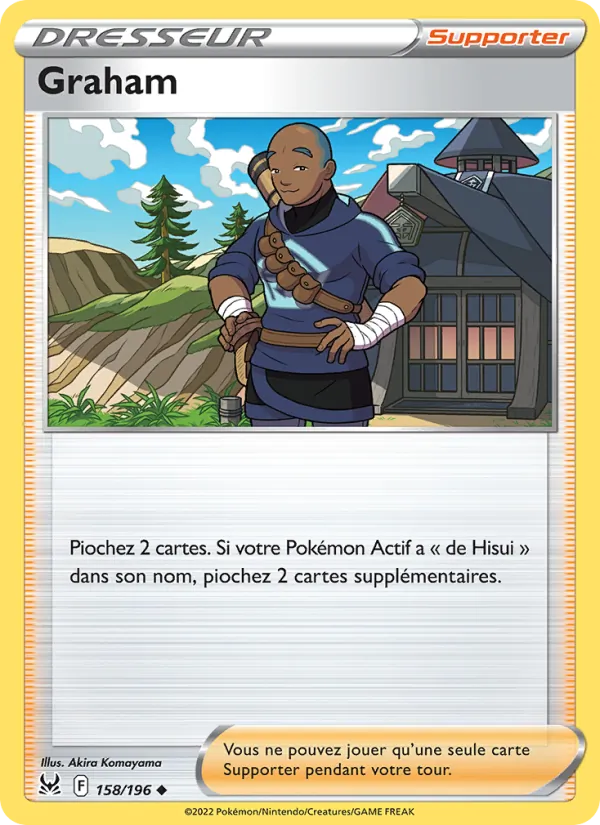 Carte Pokémon Graham 158/196 de l'extension Origine Perdue