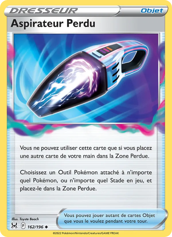 Carte Pokémon Aspirateur Perdu 162/196 de l'extension Origine Perdue