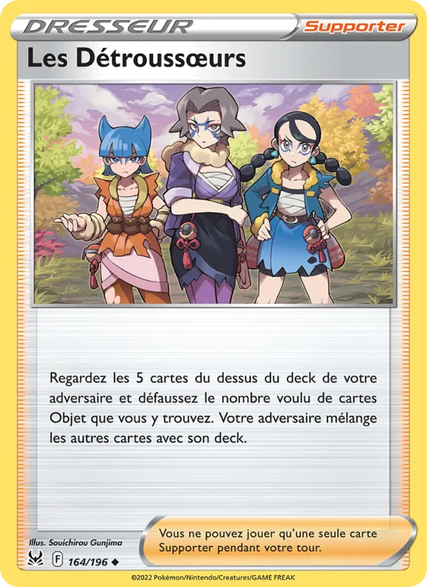 Carte Pokémon Les Détroussœurs 164/196 de l'extension Origine Perdue