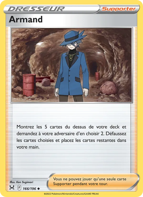 Carte Pokémon Armand 166/196 de l'extension Origine Perdue