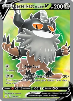 Carte Pokémon Berserkatt de Galar V 183 — Origine Perdue