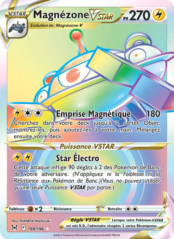 Carte Pokémon Magnézone VSTAR 198/196 de l'extension Origine Perdue