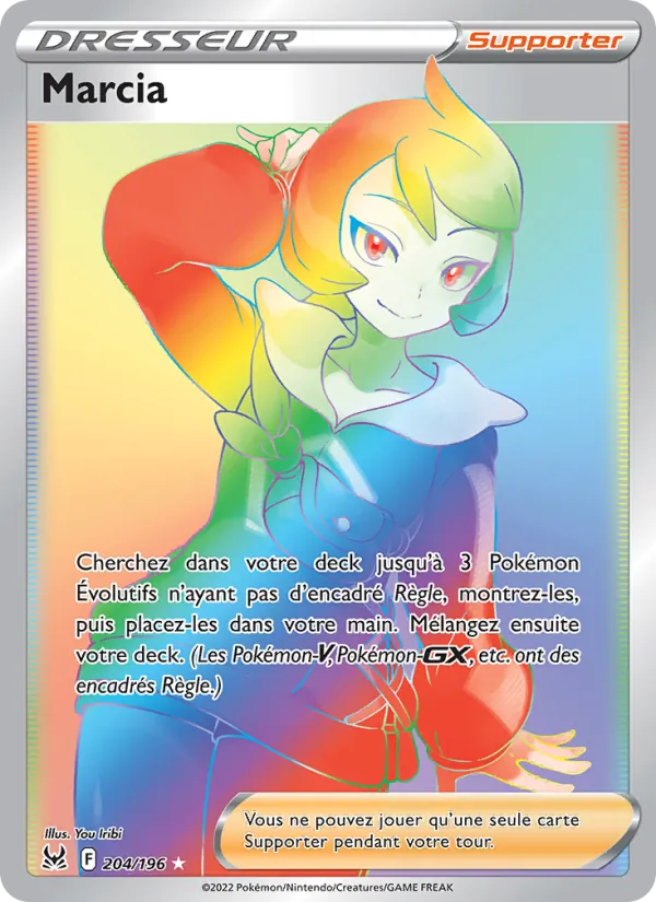 Carte Pokémon Marcia 204/196 de l'extension Origine Perdue