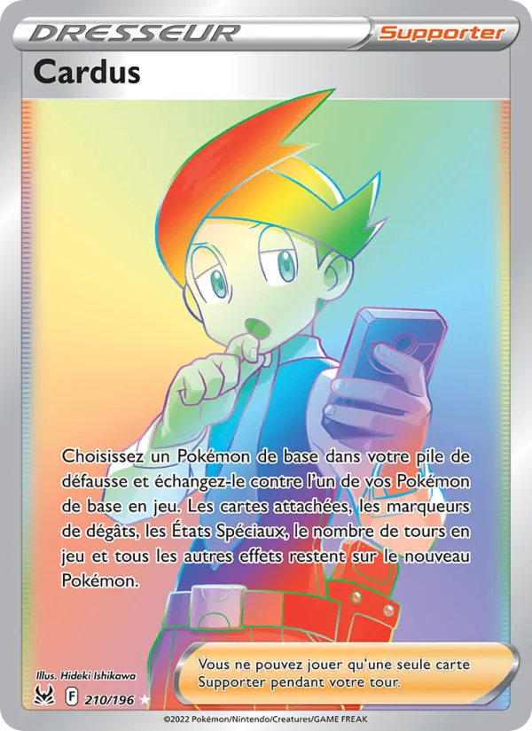 Carte Pokémon Cardus 210/196 de l'extension Origine Perdue