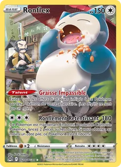 Carte Pokémon Ronflex TG10 — Origine Perdue