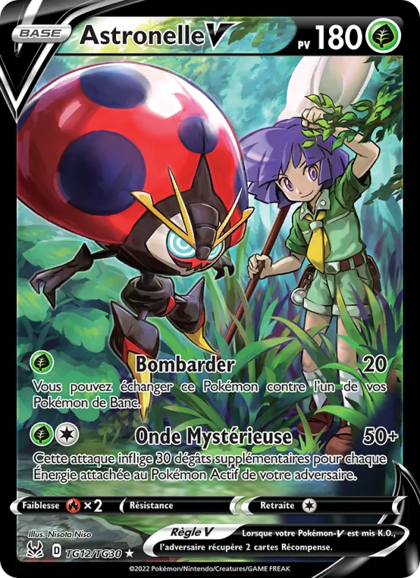 Carte Pokémon Astronelle V TG12/196 de l'extension Origine Perdue