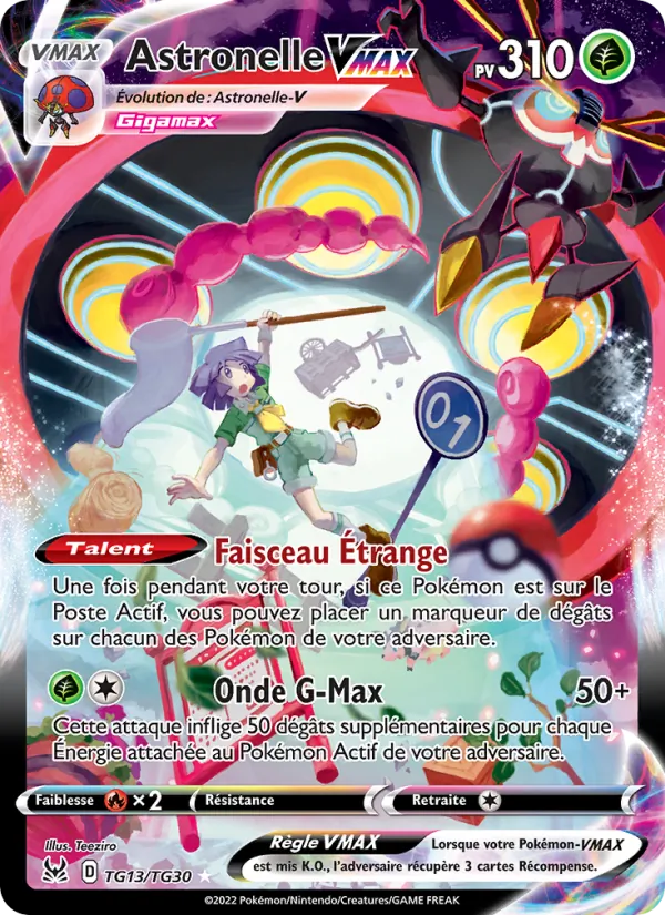 Carte Pokémon Astronelle VMAX TG13/196 de l'extension Origine Perdue