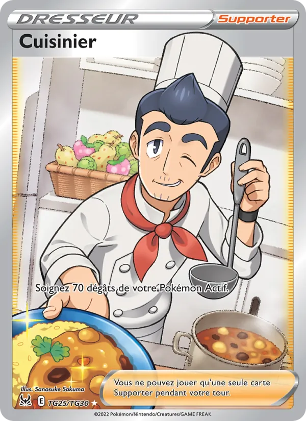 Carte Pokémon Cuisinier TG25/196 de l'extension Origine Perdue