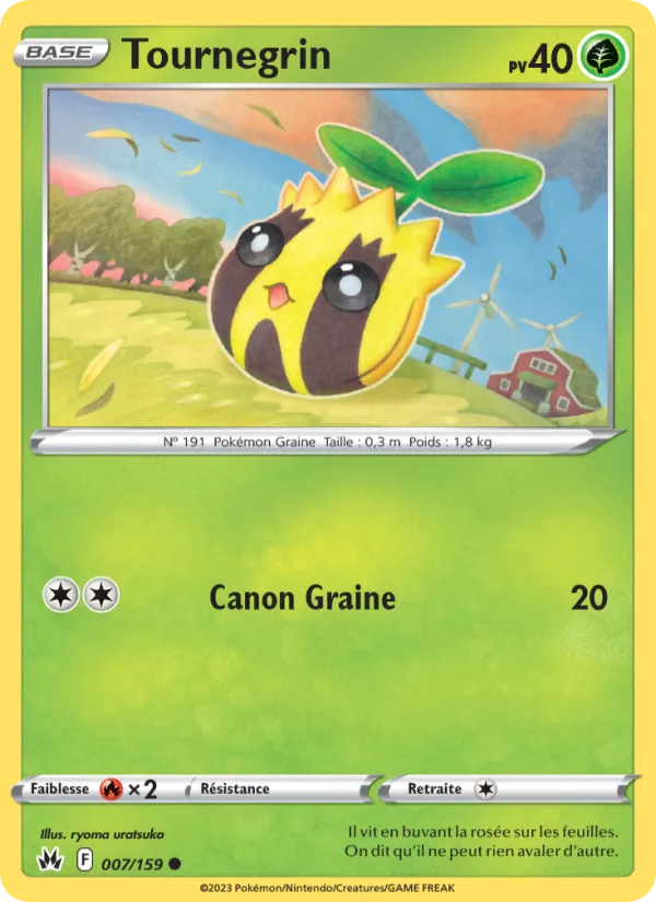 Carte Pokémon Tournegrin 007/159 de l'extension Zénith Suprême