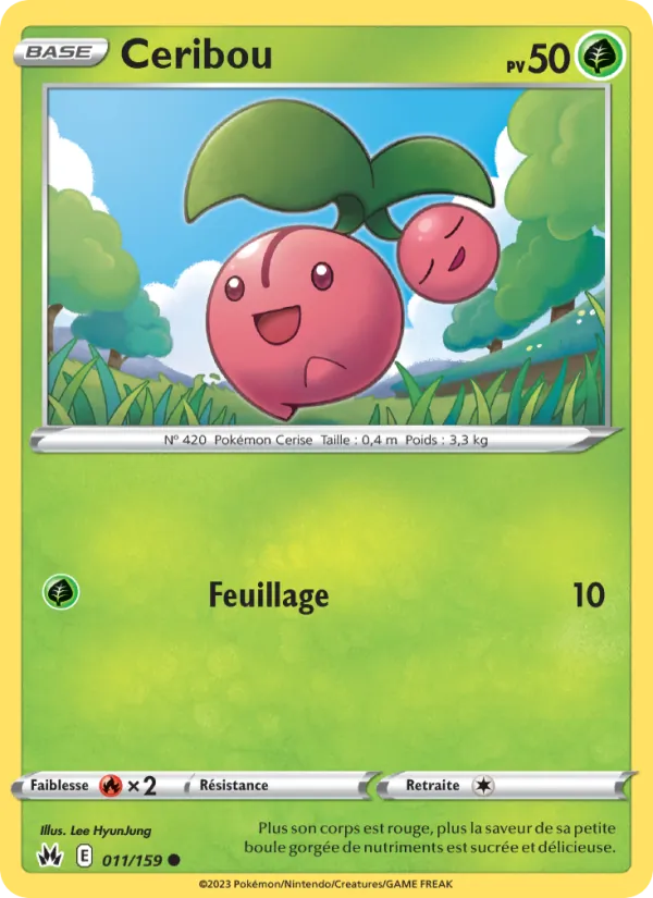 Carte Pokémon Ceribou 011/159 de l'extension Zénith Suprême
