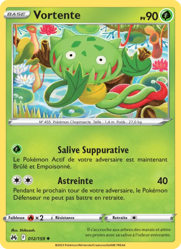 Carte Pokémon Vortente 012/159 de l'extension Zénith Suprême