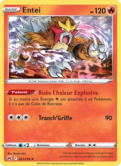 Carte Pokémon Entei 021
