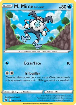 Carte Pokémon M. Mime de Galar 030