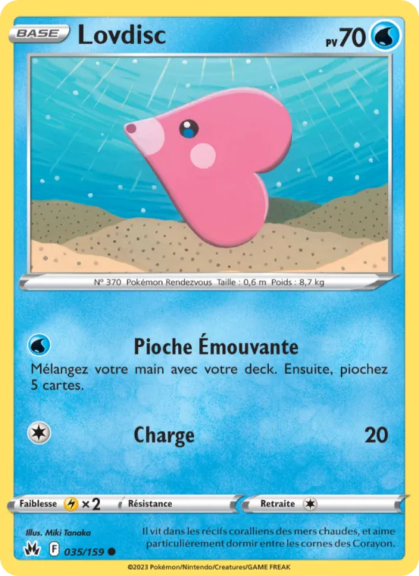 Carte Pokémon Lovdisc 035/159 de l'extension Zénith Suprême