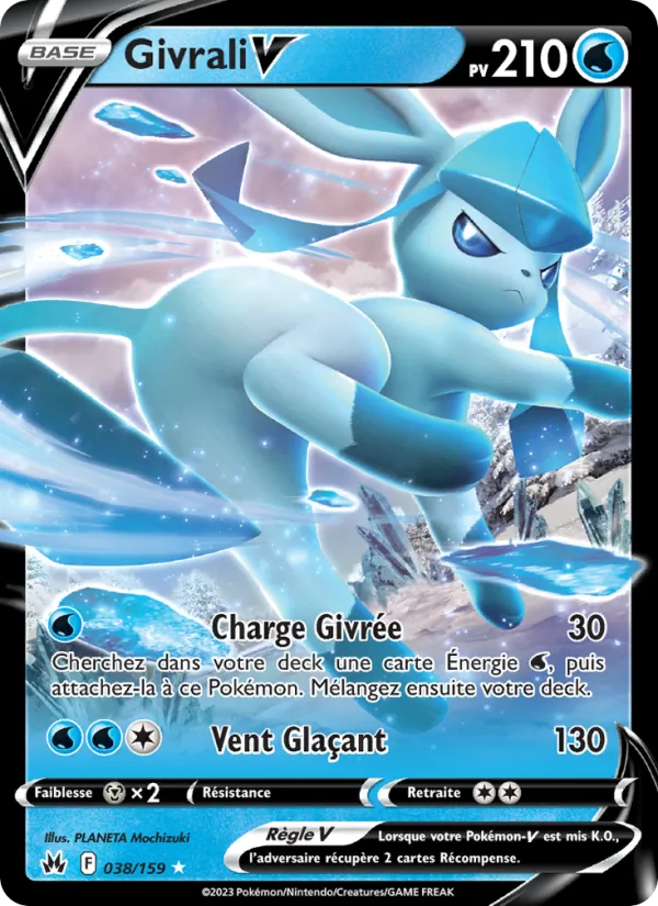 Carte Pokémon Givrali V 038/159 de l'extension Zénith Suprême