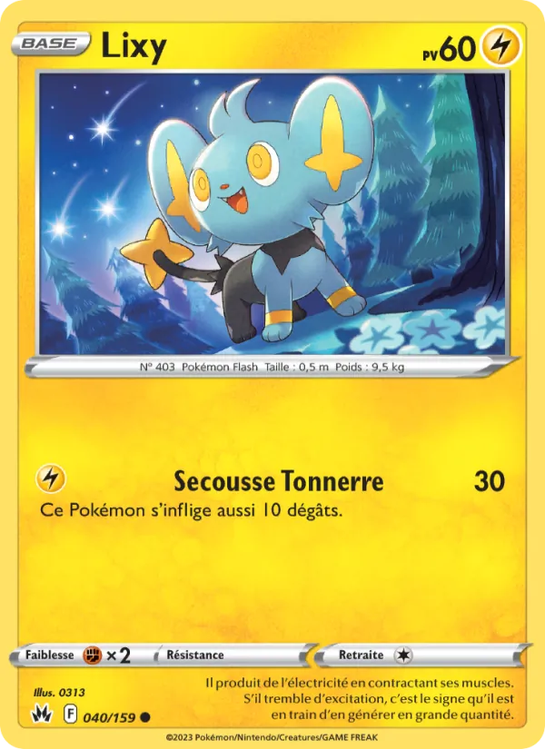 Carte Pokémon Lixy 040/159 de l'extension Zénith Suprême