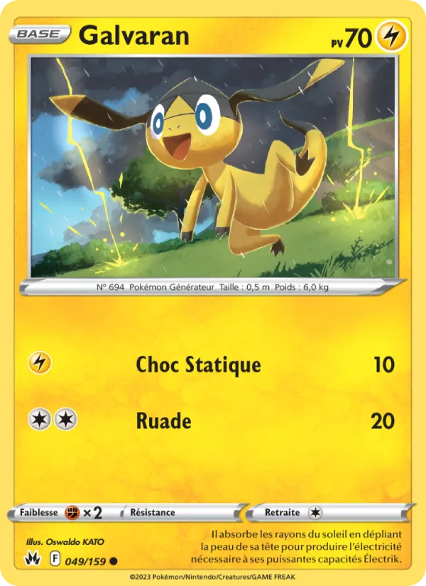 Carte Pokémon Galvaran 049/159 de l'extension Zénith Suprême