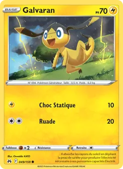 Carte Pokémon Galvaran 049