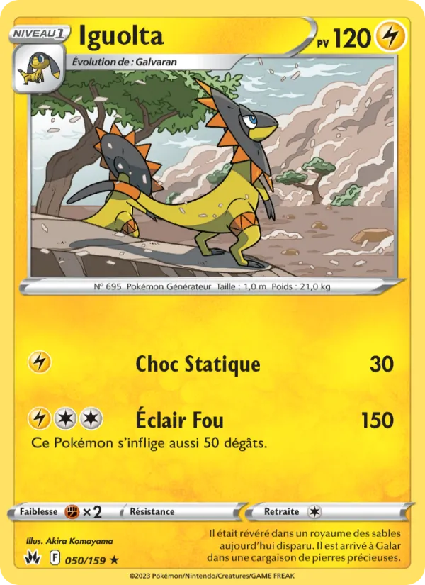Carte Pokémon Iguolta 050/159 de l'extension Zénith Suprême