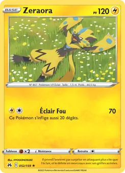 Carte Pokémon Zeraora 052