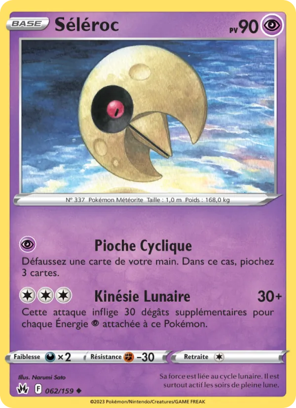 Carte Pokémon Séléroc 062/159 de l'extension Zénith Suprême
