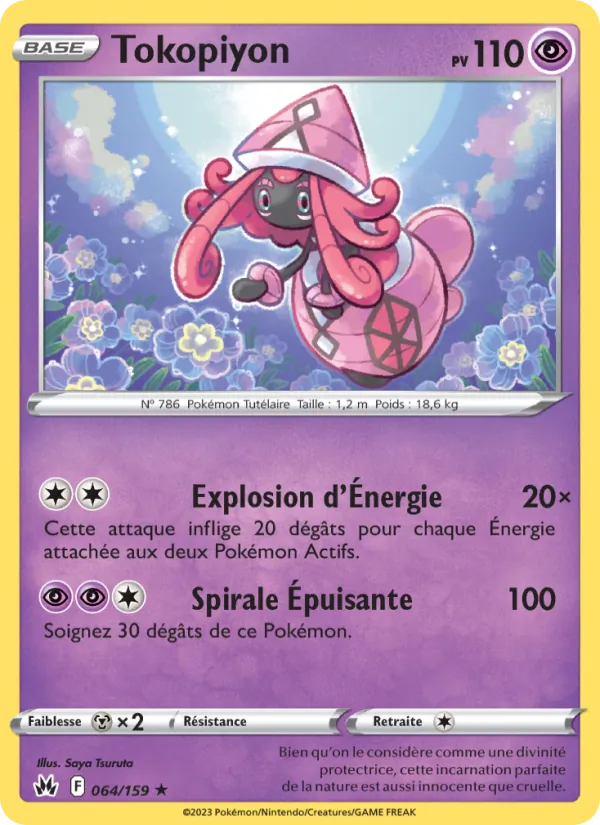 Carte Pokémon Tokopiyon 064/159 de l'extension Zénith Suprême