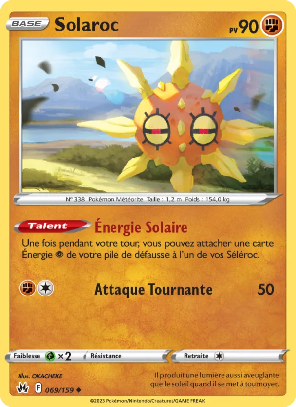 Carte Pokémon Solaroc 069/159 de l'extension Zénith Suprême