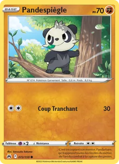 Carte Pokémon Pandespiègle 072