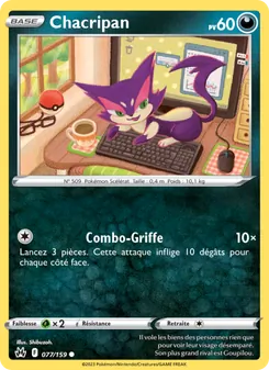 Carte Pokémon Chacripan 077