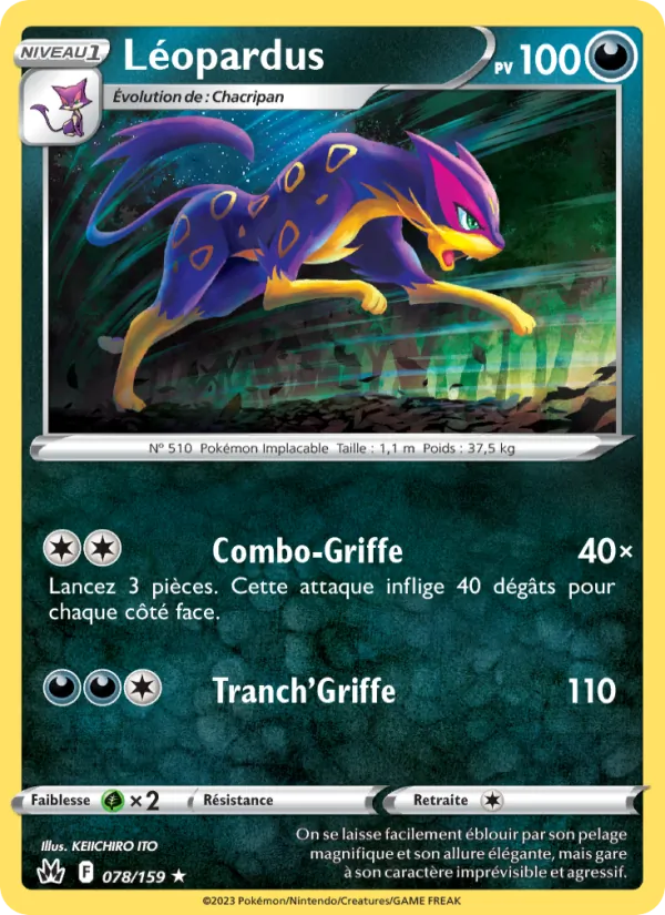 Carte Pokémon Léopardus 078/159 de l'extension Zénith Suprême