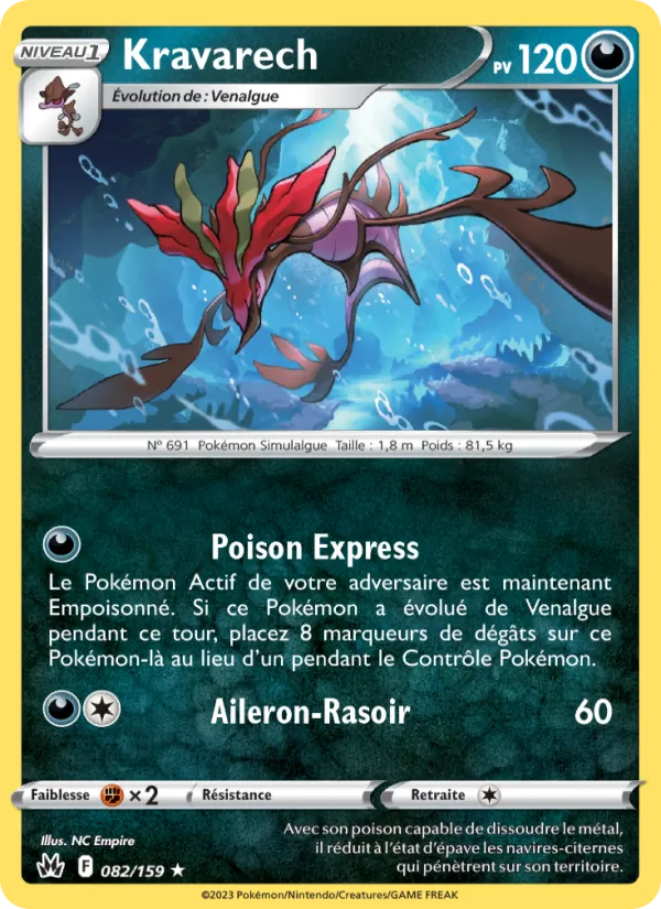 Carte Pokémon Kravarech 082/159 de l'extension Zénith Suprême