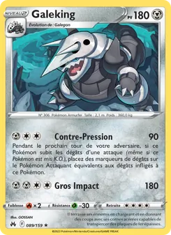 Carte Pokémon Galeking 089
