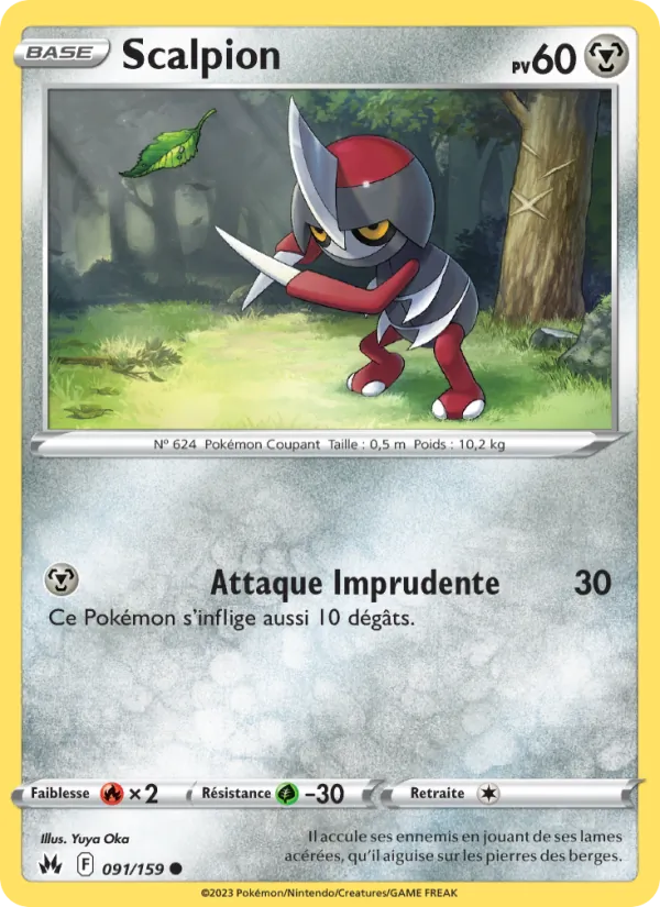 Carte Pokémon Scalpion 091/159 de l'extension Zénith Suprême