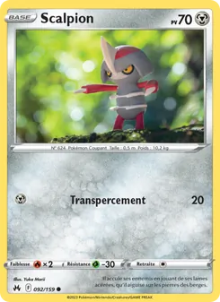 Carte Pokémon Scalpion 092