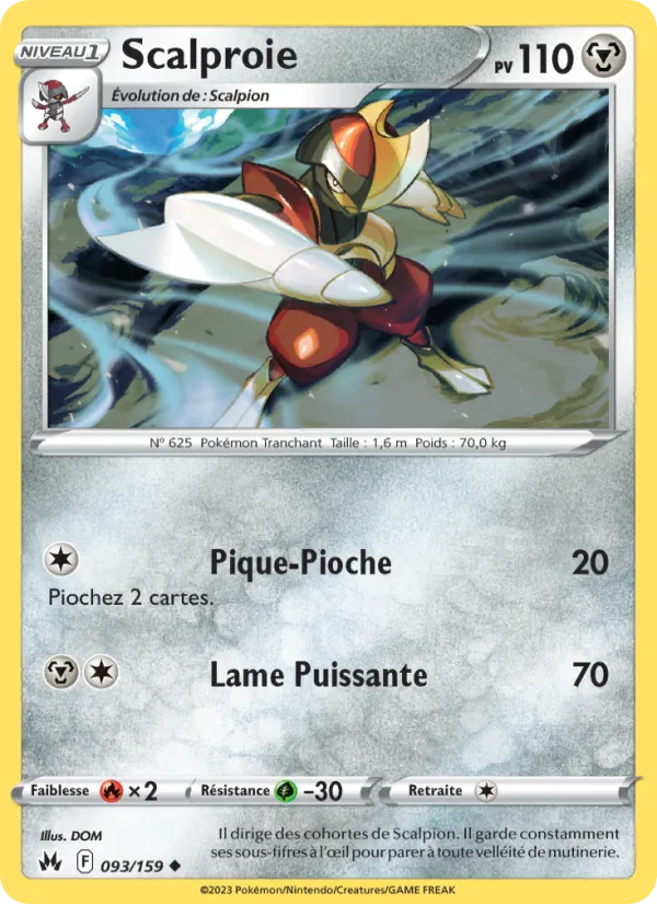 Carte Pokémon Scalproie 093/159 de l'extension Zénith Suprême