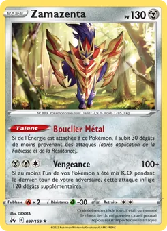 Carte Pokémon Zamazenta 097